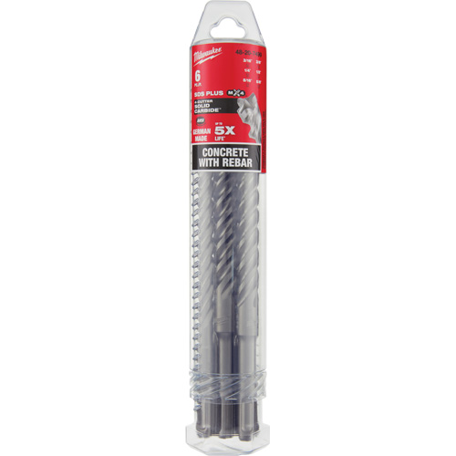 MX4 4-Cutter Rotary Hammer Drill Bit Kit, 6 Pieces, Carbide Meunier Outillage Industriel