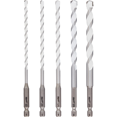 Shockwave Multi-Material Drill Bit Set, 5 Pieces, Carbide Meunier Outillage Industriel