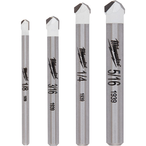 Natural Stone Bit Set, 4 Pieces, Carbide Meunier Outillage Industriel