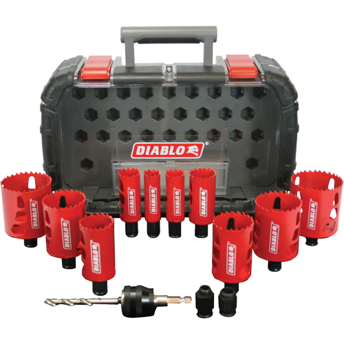 General Purpose Bi-Metal Hole Saw Set, 14 Pieces Meunier Outillage Industriel