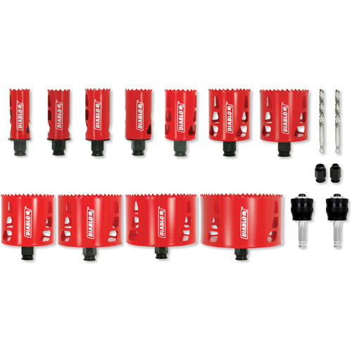 Plumber's Bi-Metal Hole Saw Set, 17 Pieces Meunier Outillage Industriel