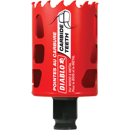 Wood & Metal Hole Saw, 1-7/8", 2-3/8" Depth of Cut, Carbide Meunier Outillage Industriel