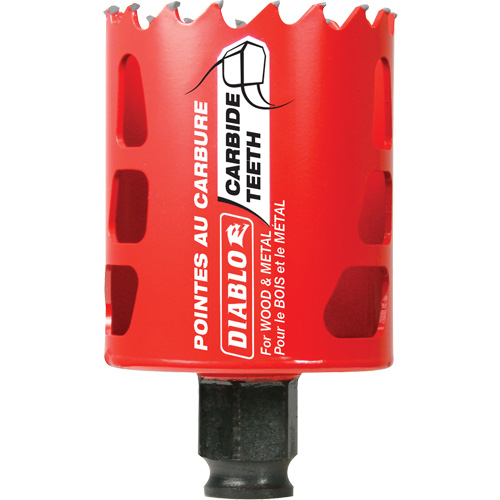 Scie cloche pour bois et m&eacute;tal, 2", Profondeur de la coupe 2-3/8", Carbure Meunier Outillage Industriel