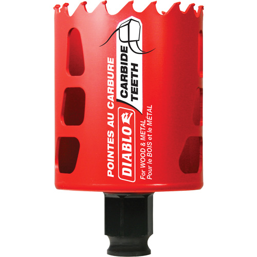 Wood & Metal Hole Saw, 2-1/4", 2-3/8" Depth of Cut, Carbide Meunier Outillage Industriel