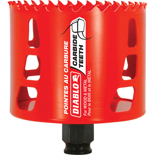 Scie cloche pour bois et m&eacute;tal, 3-1/4", Profondeur de la coupe 2-3/8", Carbure Meunier Outillage Industriel