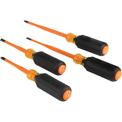Slim-Tip Insulated Screwdriver Set, 1000 V, 4 Pcs Meunier Outillage Industriel