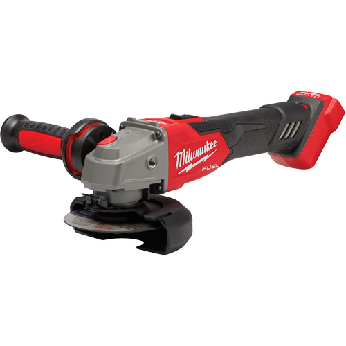 Meuleuse &agrave; frein &agrave; vitesse variable avec interrupteur &agrave; glissi&egrave;re verrouillable M18 Fuel, 18 V, Mandrin 5"/4-1/2", Lithium-ion Meunier Outillage Industriel