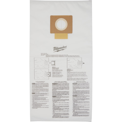 Fleece Dust Bags, 9 US gal. Meunier Outillage Industriel