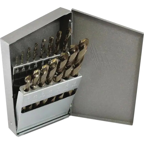 Triumph&reg; MRO Plus&reg; Jobber Length Drill Bit Set, 21 Pieces, High Speed Steel Meunier Outillage Industriel