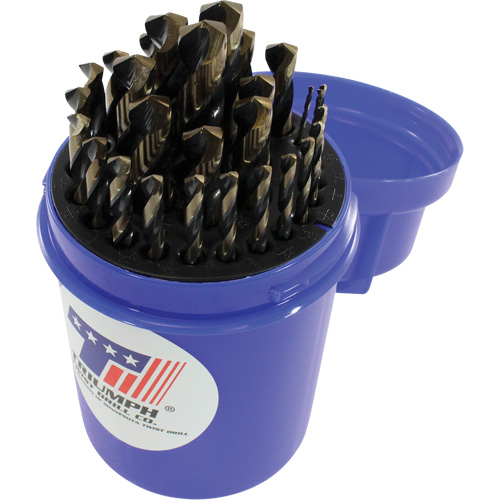 Jeu de forets Triumph, 115 morceaux, Acier rapide Meunier Outillage Industriel