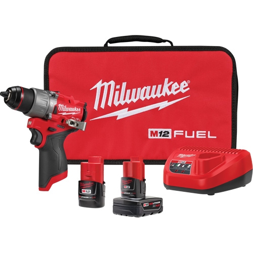 M12 Fuel Hammer Drill/Driver Kit, 1/2" Chuck, 12 V Meunier Outillage Industriel