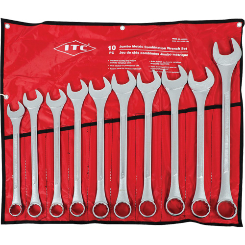 ICWJ-10M Jumbo Wrench Set, Combination, 10 Pieces, Metric Meunier Outillage Industriel