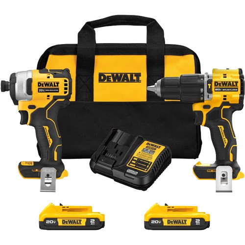 Ensemble combin&eacute; Atomic &agrave; deux outils sans fil et sans balais, Lithium-ion, 20 V Meunier Outillage Industriel