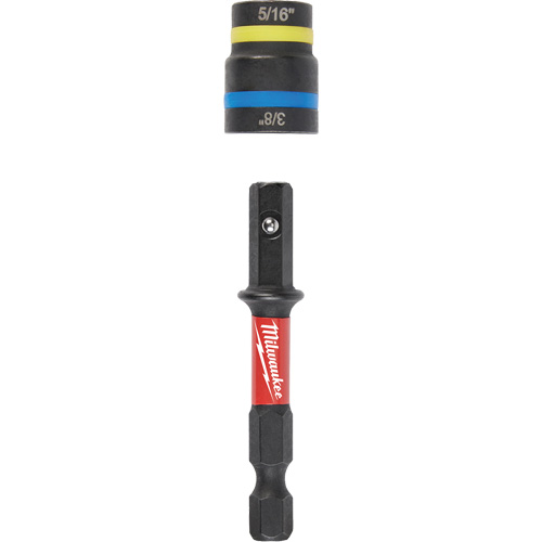 Tourne-&eacute;crous 2-en-1 Shockwave Impact Duty Quik-Clear, 5/16"/3/8" prise, 2-1/2" lo, Magn&eacute;tique Meunier Outillage Industriel