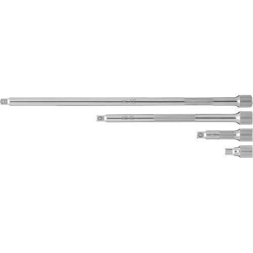 Jeu de rallonges prise, Prise de 3/8", Fini Chrome, 4 M Meunier Outillage Industriel