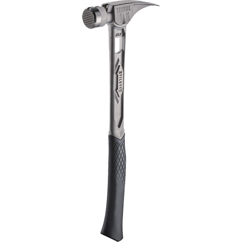 TIBONE Milled Titanium Framing Hammer, 15 oz., Solid Steel Handle, 17-17/50" L Meunier Outillage Industriel
