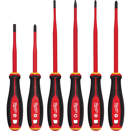 Insulated Slim Tip Screwdriver Set, 6 Pcs., Magnetic Meunier Outillage Industriel