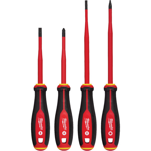 Insulated Slim Tip Screwdriver Set, 4 Pcs., Magnetic Meunier Outillage Industriel