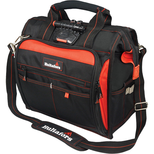 Lighted Technician's Tool Bag, Ballistic Polyester, Black/Red Meunier Outillage Industriel
