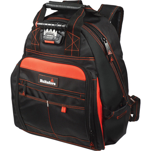 Lighted Tool Backpack, Black/Red, Ballistic/Polyester Meunier Outillage Industriel