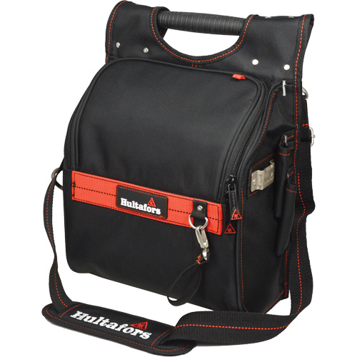 Zippered Professional Electrician's Tool Pouch, Ballistic Polyester, 19 Pockets, Black/Red Meunier Outillage Industriel