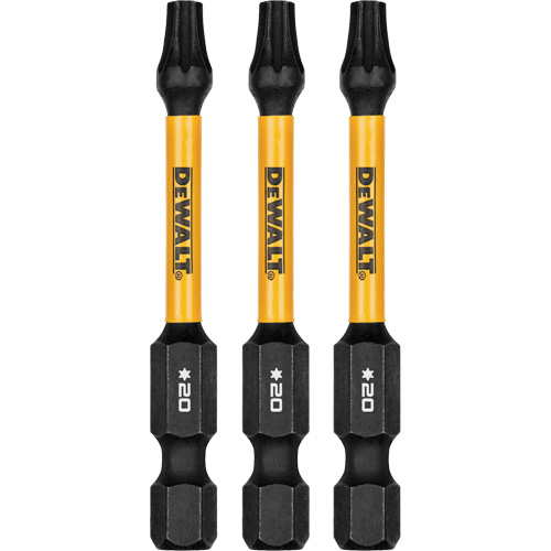 3-Piece FLEXTORQ&reg; Impact Screwdriving Bits, Torx, T-20, 1/4" Drive Meunier Outillage Industriel