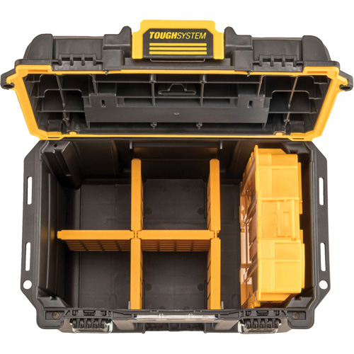 Boîte &agrave; outils compacte et profonde ToughSystem 2.0, 10" x 15-7/20" x 13-4/5", Noir/Jaune Meunier Outillage Industriel