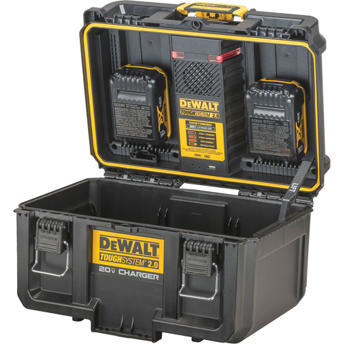 Chargeur 20V &agrave; deux ports ToughSystem 2.0, 14" x 15" x 9", Noir/Jaune Meunier Outillage Industriel