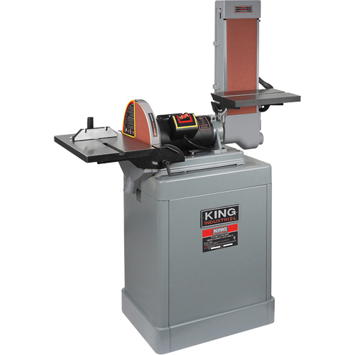 Belt & Disc Sander, 6" W x 48" L Belt, 12" Disk Meunier Outillage Industriel