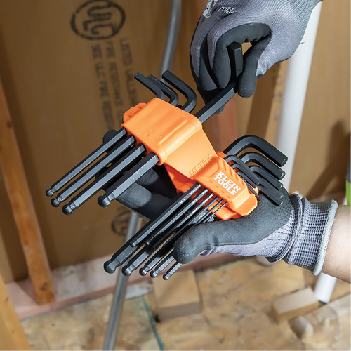 L-Style Long Ball-End Hex Key Set, 10 Pcs., Metric Meunier Outillage Industriel