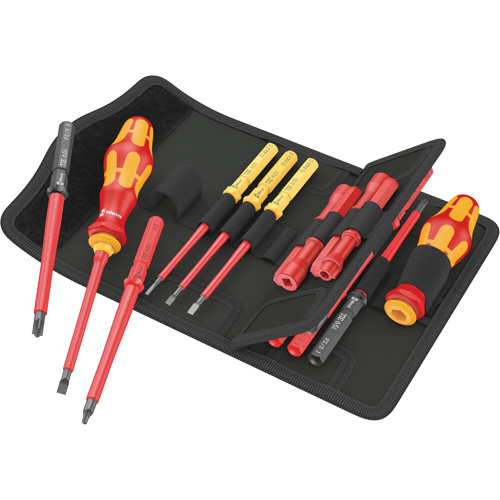 Jeu de tournevis isol&eacute;s pour vis fendues, 1000 V, 18 Mcx Meunier Outillage Industriel