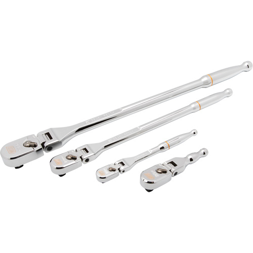 1/4", 3/8" & 1/2" Drive 120XP Full Polish Flex Handle Teardrop Ratchet Set Meunier Outillage Industriel