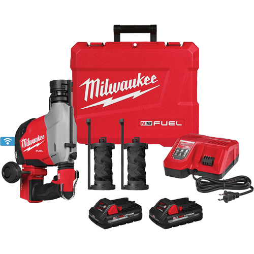 Fuel Overhead Rotary Hammer with Integrated Dust Extraction, 18 V, 5/8", 1310 RPM Meunier Outillage Industriel