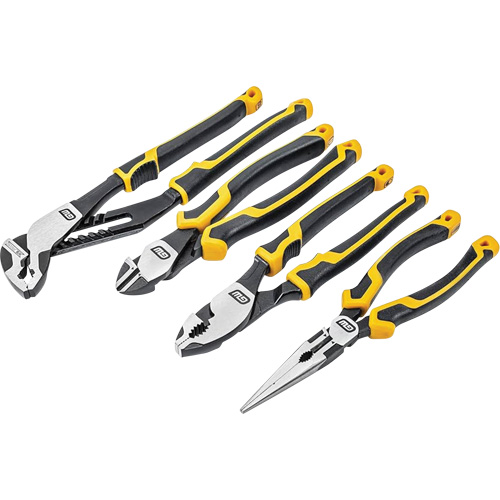 PITBULL Dual Material Mixed Plier Set, 4 Pieces Meunier Outillage Industriel