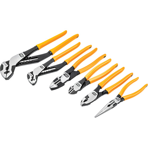 PITBULL Dipped Handle Mixed Plier Set, 6 Pieces Meunier Outillage Industriel