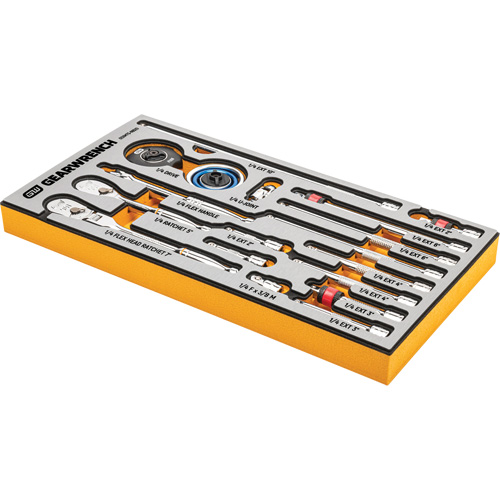 MEGAMOD Master Mechanics Tool Set in Premium Modular Foam Trays with Tool Storage, 1268 Pieces Meunier Outillage Industriel