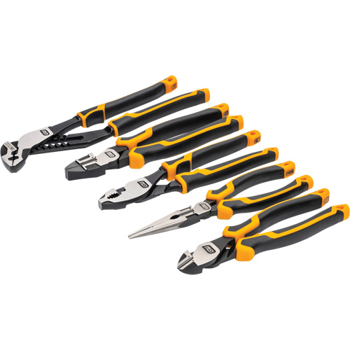 PITBULL Cushion Grip Pliers Set in Foam Storage Tray, 5 Pieces Meunier Outillage Industriel