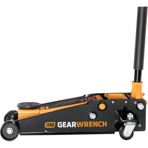 Heavy-Duty Floor Jack, 3 Ton(s) Capacity, 5-1/4" Lowered, 18-1/4" Raised, Manual Hydraulic Meunier Outillage Industriel