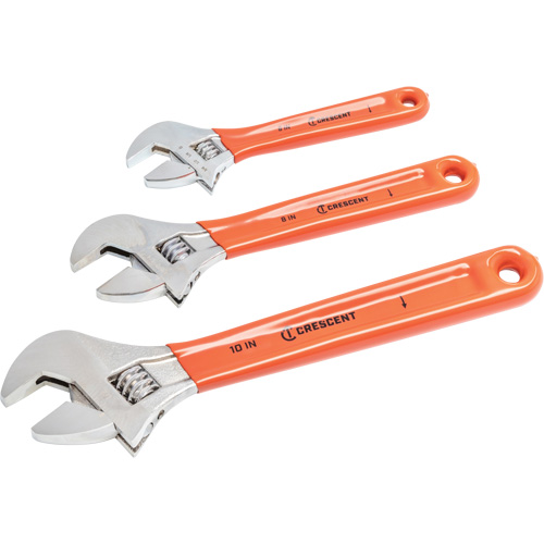 Cushion Grip Wrench Set, Adjustable, 3 Pieces Meunier Outillage Industriel
