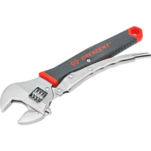 Locking Adjustable Dual Material Wrench, 10" L, 2-18/25" Max Width, Chrome/Polished Meunier Outillage Industriel