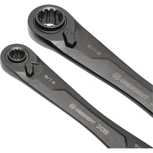 X6 4-in-1 Black Oxide Spline Ratcheting SAE Wrench Set, 2 Pieces, Imperial Meunier Outillage Industriel