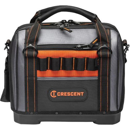 14" Tradesman Closed Top Tool Bag, Polyester, 32 Pockets, Black/Grey Meunier Outillage Industriel