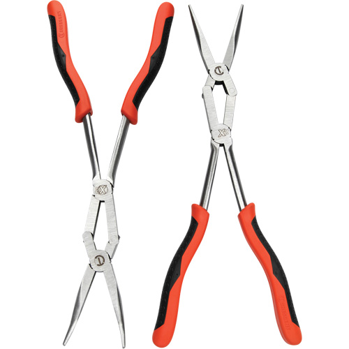 X2 Straight and Bent Long Nose Dual Material Plier Set, 2 Pieces Meunier Outillage Industriel