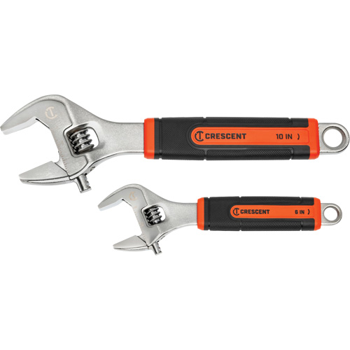 Quick-Fit-Jaw Adjustable Wrench Set, Adjustable, 2 Pieces, Imperial and Metric Meunier Outillage Industriel