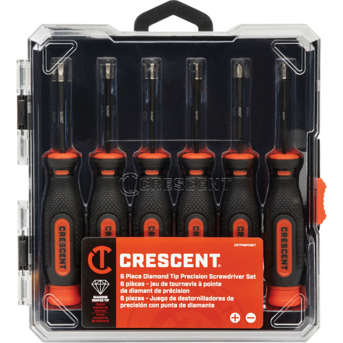 Diamond Tip Precision Screwdriver Set, 6 Meunier Outillage Industriel