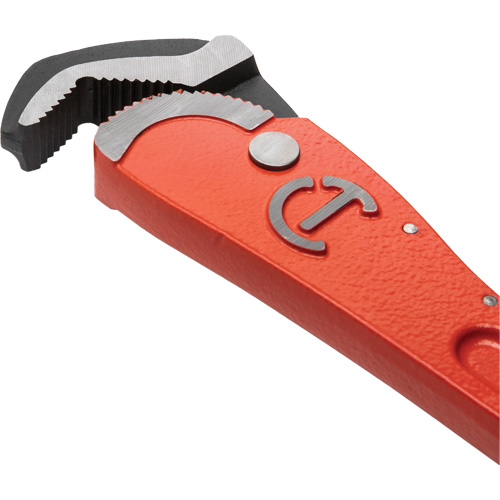 Cl&eacute; pour tuyau acier auto-ajustable, Cap des m&acirc;choires 1-1/2", Longueur 12", Fini Rev&ecirc;tement en poudre, Prise Non-ergonomique Meunier Outillage Industriel