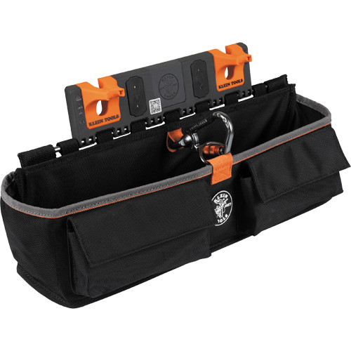 Module pour grande poche avec crochet en S Bucket Work Centre, Nylon, 3 pochettes, Noir/Orange Meunier Outillage Industriel