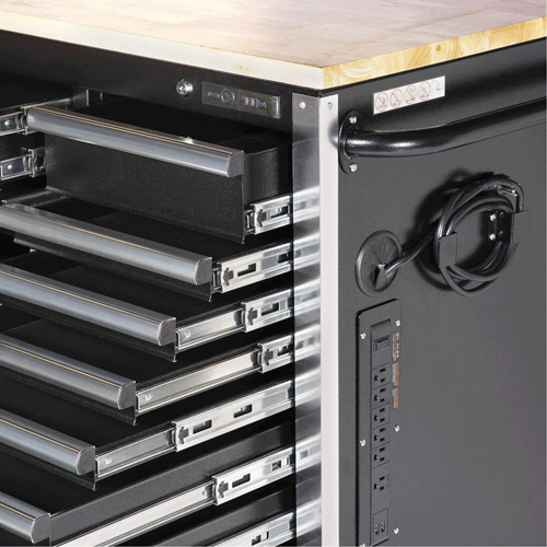 HDRC7220 Armoire mobile de s&eacute;rie HD, 20 tiroirs, 72" la x 24" p x 42-3/10" h, Noir Meunier Outillage Industriel