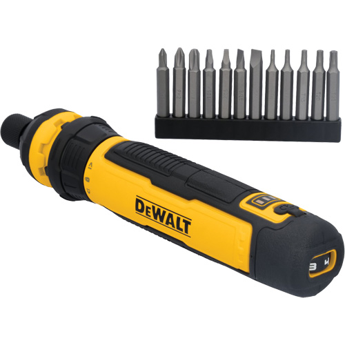 14-Piece Cordless Screwdriver Set with FLEXDRIVE Control, 4 V, 44 in-lbs/5 Nm Max. Torque Meunier Outillage Industriel