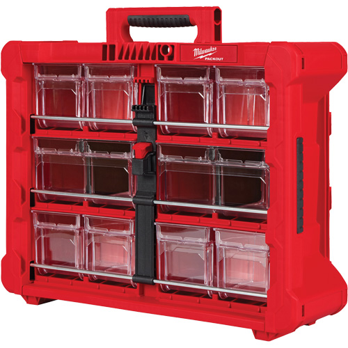 Organisateur PACKOUT &agrave; bac inclinable, 15-1/5" x 19-7/10" x 6-7/10", Noir/Rouge Meunier Outillage Industriel